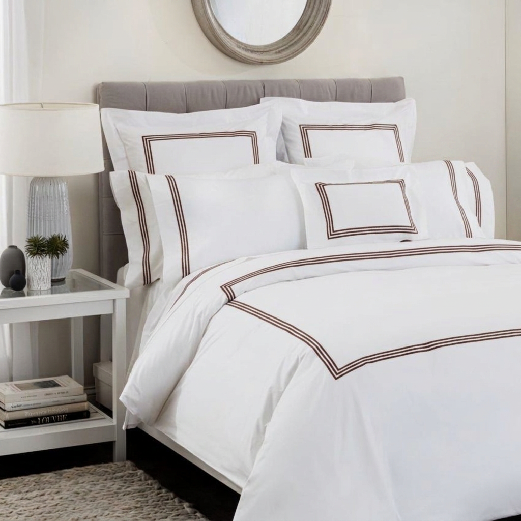 Windsor Pillow Cases King Chocolate — Pillowcase by Plumés Bedding