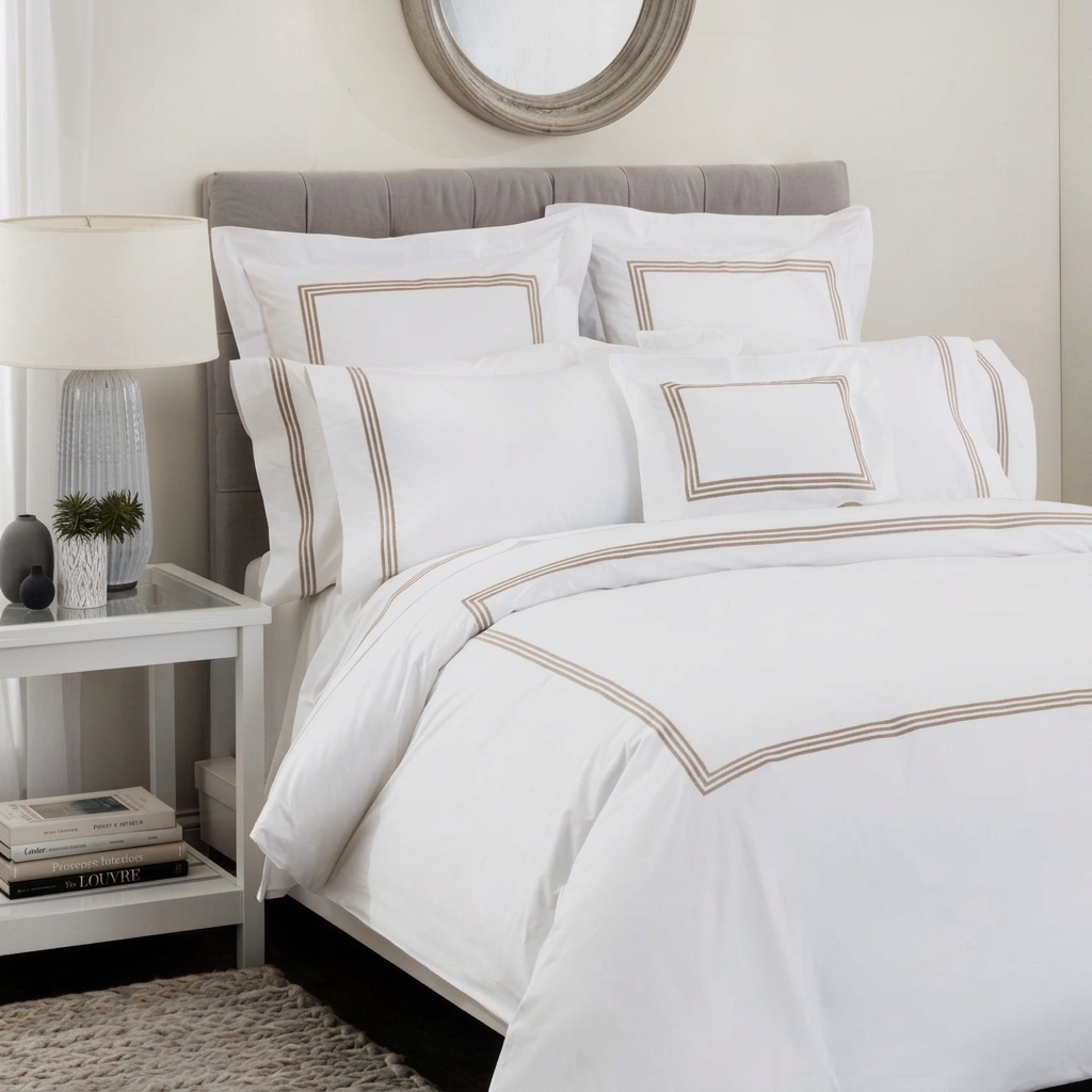 Windsor Pillow Cases King Taupe — Pillowcase by Plumés Bedding
