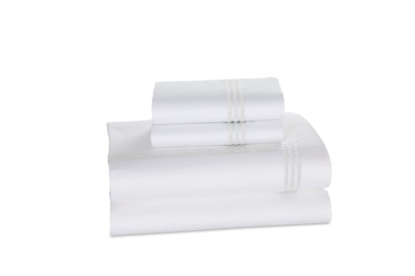 Windsor pillowcase folded in White