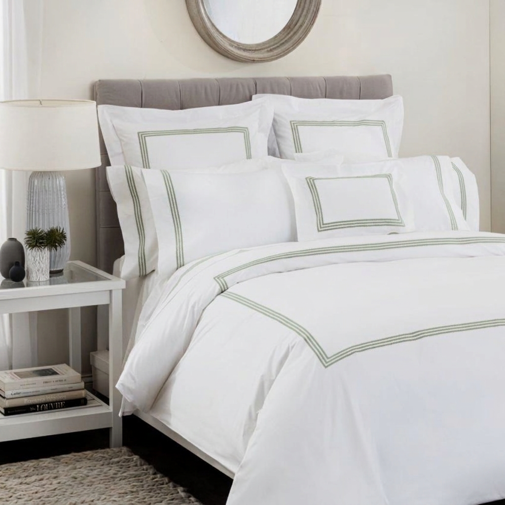 Windsor Pillow Cases King Sage — Pillowcase by Plumés Bedding