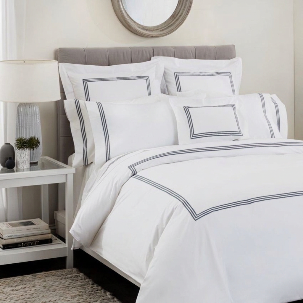 Windsor Pillow Cases King Grey — Pillowcase by Plumés Bedding