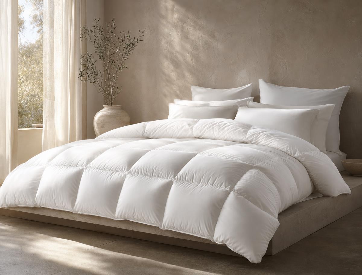 CASCADA PEAK (600+ White Down) 110x110 All Year Weight (56 oz) Comforter — Comforter by Plumés Bedding