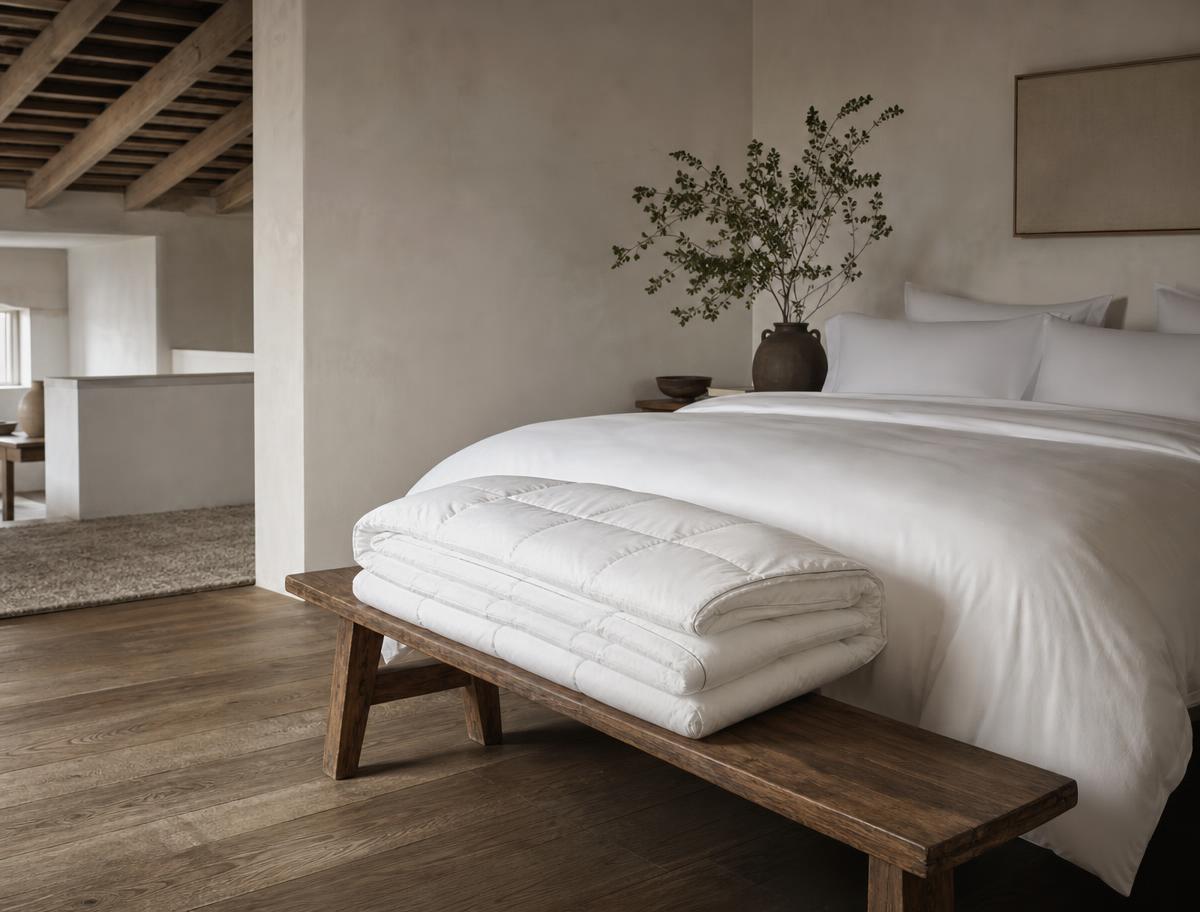 ORGANA (650+ Hungarian WGD) 68x86 All Year Weight (26 oz) Comforter — Comforter by Plumés Bedding
